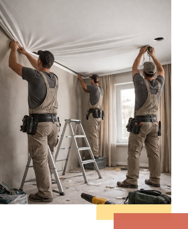 Монтаж матового натяжного потолка в Рассказово качественно и быстро