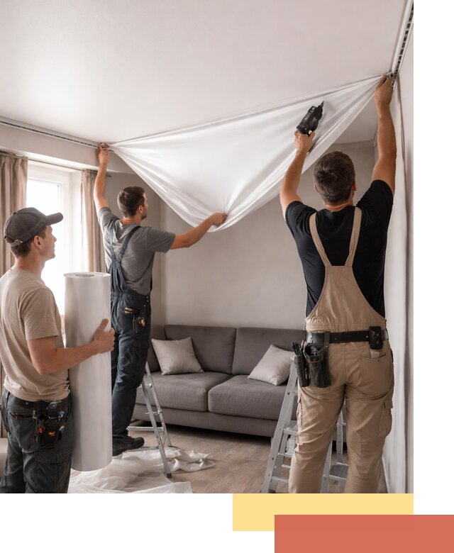 Монтаж сатинового натяжного потолка в Рассказово качественно и быстро