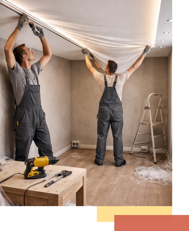 Монтаж натяжного потолка с подсветкой в Рассказово цена и сроки