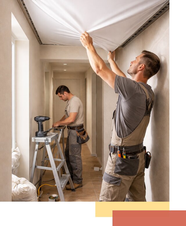 Монтаж натяжного потолка в прихожей в Рассказово