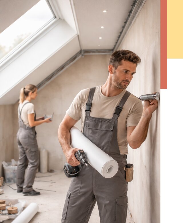 Монтаж натяжного потолка на мансарде в Рассказово от 3575 руб. | ОТДЕЛОЧНИК-Рсз