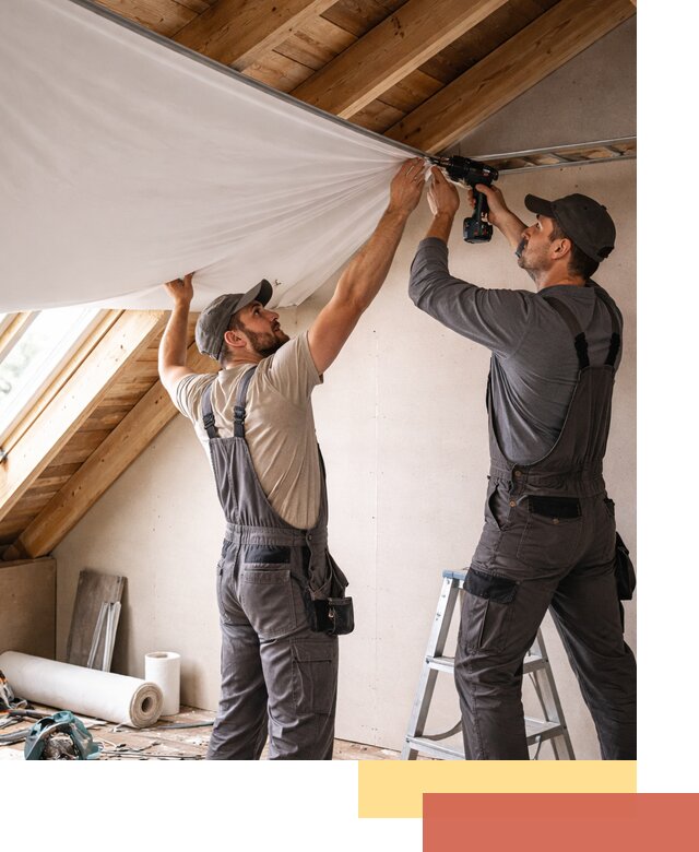 Монтаж натяжного потолка в мансарде в Рассказово