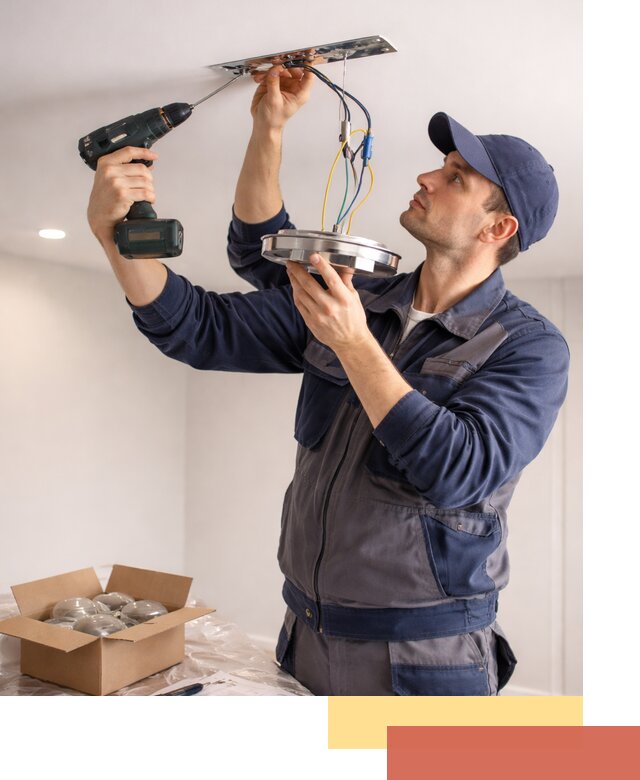 Установка люстры в натяжной потолок в Рассказово