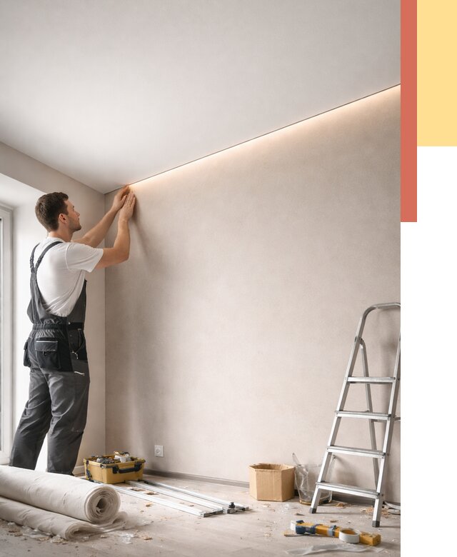 Теневые натяжные потолки в Рассказово от 8376 руб. под ключ | ОТДЕЛОЧНИК-Рсз