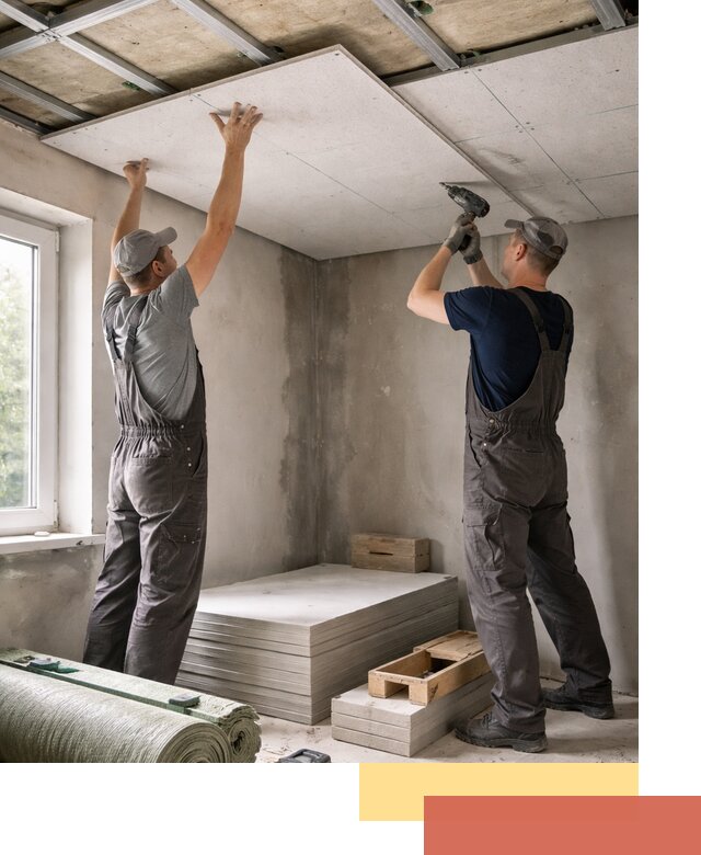 Шумоизоляция потолка панелями ЗИПС в Рассказово